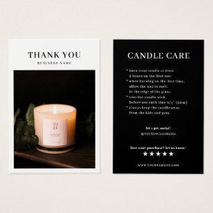 Candle Care Foto Dankeschön Karte