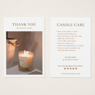 Candle Care Foto Dankeschön Karte