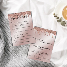 Candle Care Instructions Card Add Your Logo Tropfe Visitenkarte