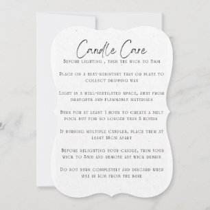 Candle Care Karten für Ihr Geschäft