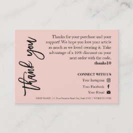 Candle Care Pink Chic Skript Danke Karte