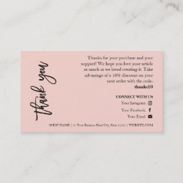 Candle Care Pink Chic Skript Danke Karte
