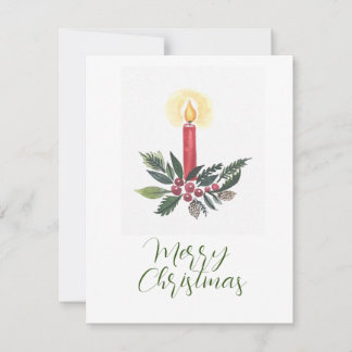 Candle Christmas Card Feiertagskarte