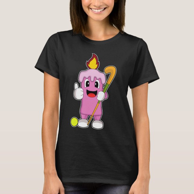 Candle Field Hockey-Hockey-Stick T-Shirt (Vorderseite)