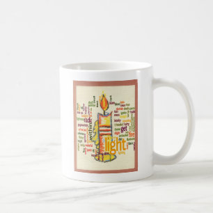 Candle Flame Word Cloud Art Print Kaffeetasse