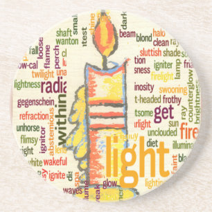 Candle Flame Word Cloud Art Print Untersetzer
