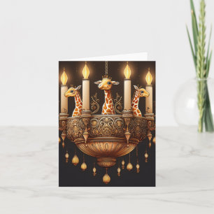 Candle Giraffe Chandelier Karte