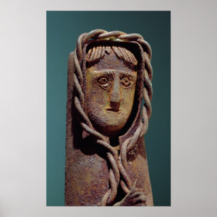 Candle holder with a figure of Jesus Poster
