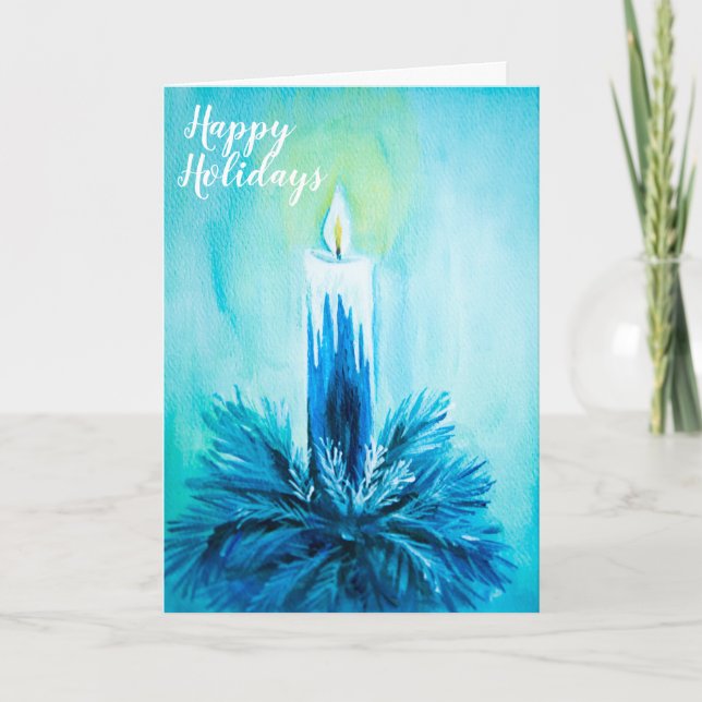 Candle Holiday Card Feiertagskarte (Vorderseite)