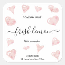 Candle-Label Valentine Heart Liebe