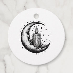 Candle Lit Moon Fvor Tags Geschenkanhänger