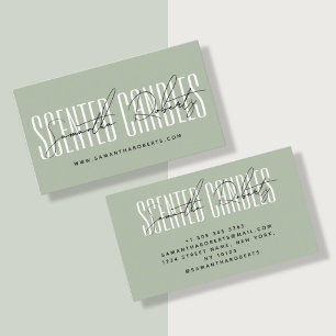 Candle Maker moderne Typografie Drehbuch Saline Visitenkarte