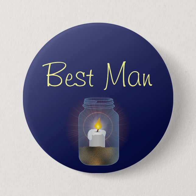 Candle Mason Jar Button (Vorderseite)
