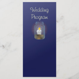 Candle Mason Jars Wedding Program Card Programm