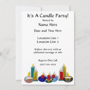 Candle Party Custom lädt Einladung