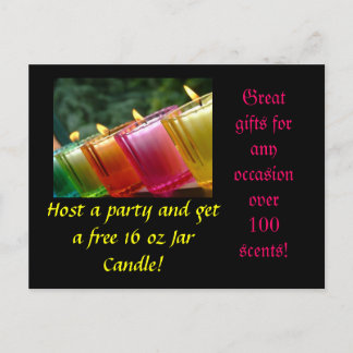 Candle Party Hostess Card Einladungspostkarte