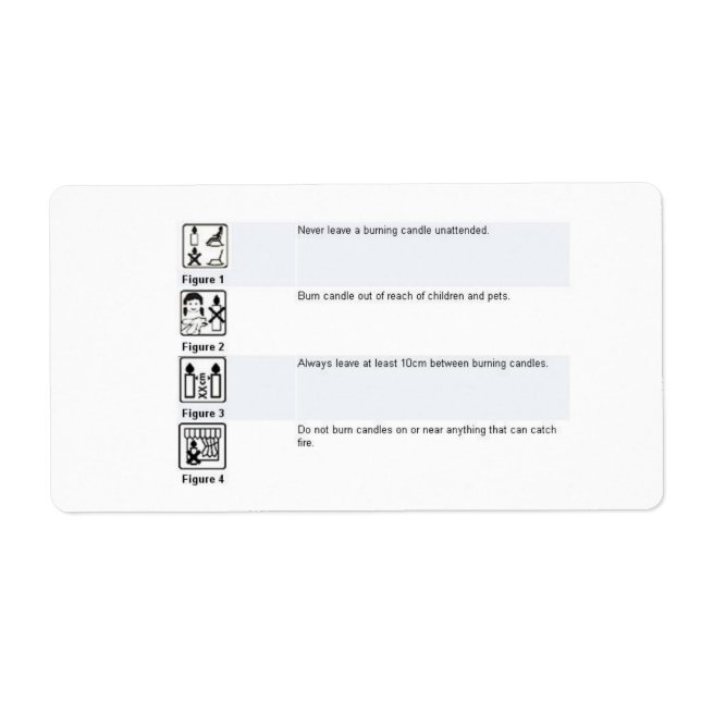 Candle Safety Aufkleber (Vorne)