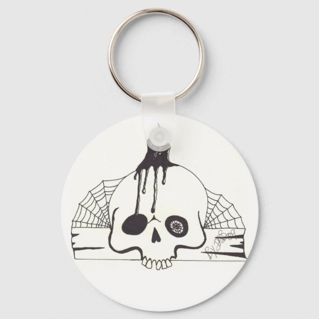 Candle Skull Schlüsselanhänger (Vorderseite)