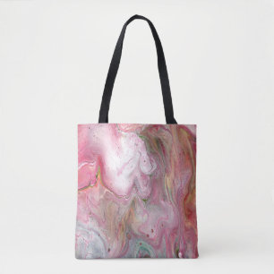 Candle Soft Pink Green Abstrakt Tote Bag Tasche