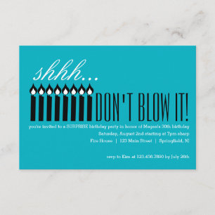 Candle Überraschung Shh... BLEIBT ES NICHT! Einladung