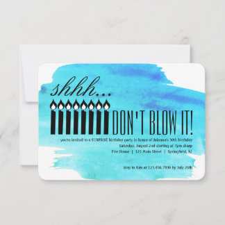 Candle Überraschung Shhh... BLOW ES NICHT! Geburts Einladung