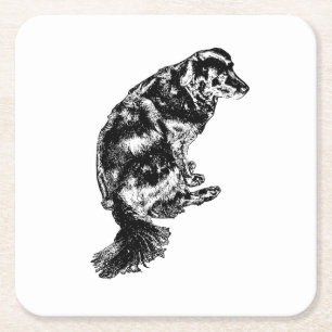 Candlelight Edge — Retriever Rechteckiger Pappuntersetzer