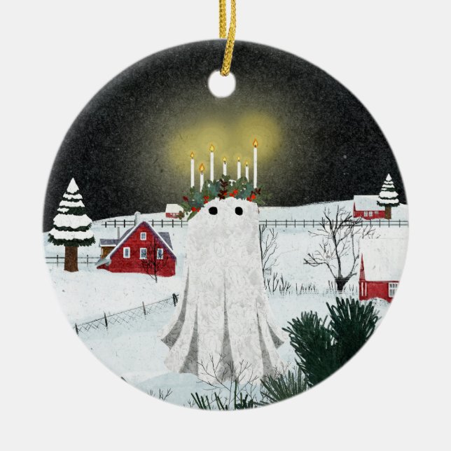 Candlelight Keramik Ornament (Vorne)