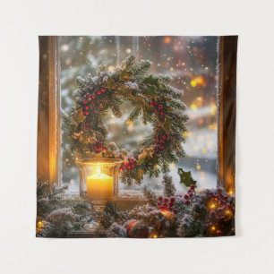 Candlelight Kranz Tapestry Wandteppich