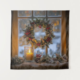 Candlelight Kranz Tapestry Wandteppich