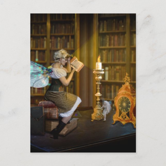 Candlelight Reader - Anpassen Sie mich! Postkarte (Vorderseite)