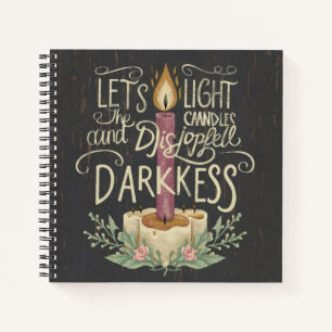 Candlelight Whispers Spiralnotebook 🕯️ ✍️ Notizbuch