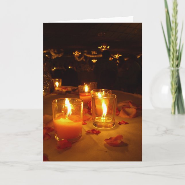 Candlelit Empfang Karte (Vorderseite)