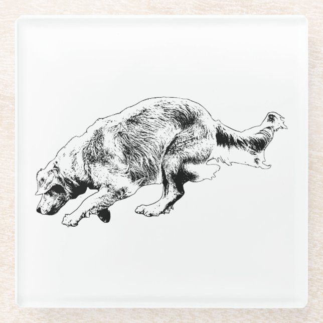 Candlelit Hallway Hallway Glasuntersetzer (Vorderseite)