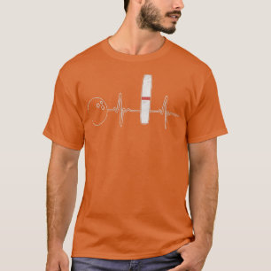 Candlepin Bowling Funny Heartbeat Bowler T-Shirt