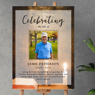 Candles Bible Feier des Lebens Foto Beerdigung Poster