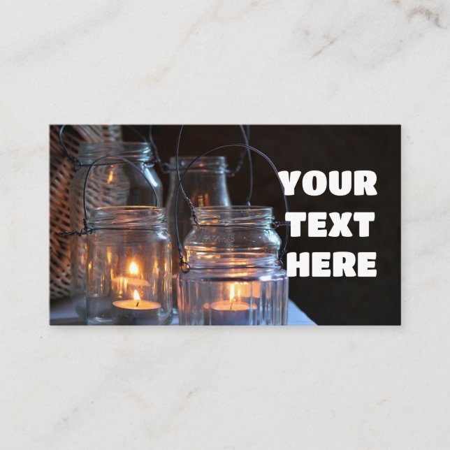 CANDLES CUSTOM BUSINESS CARDS VISITENKARTE (Vorderseite)