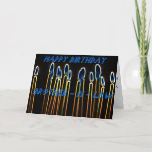 Candles Happy Birthday Brother - N - Law Card Karte