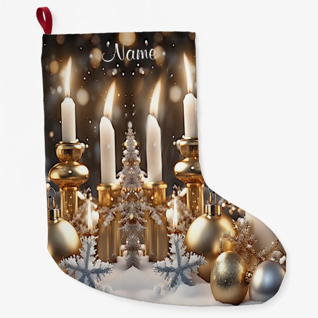 Candles Holiday Strumpf Großer Weihnachtsstrumpf (Vorderseite)