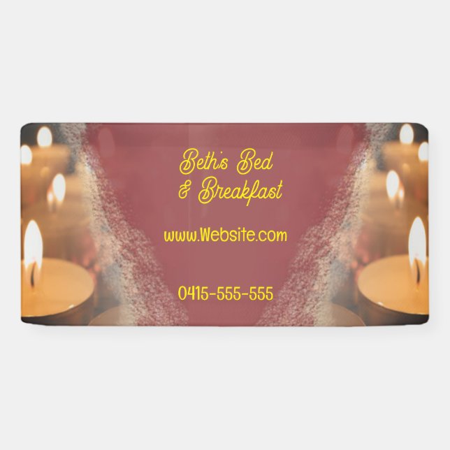 Candles Individuelle Name Banner Signage (Horizontal)