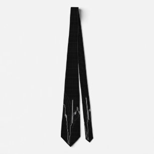 Candlestick Chart Black and White Forex Market Krawatte