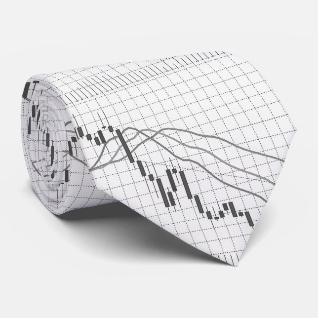 Candlestick Chart FM Krawatte (Gerollt)