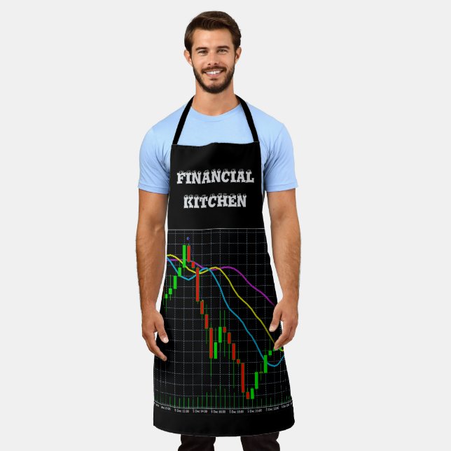 Candlestick Financial Kitchen Personalisiert Schürze (Getragen)