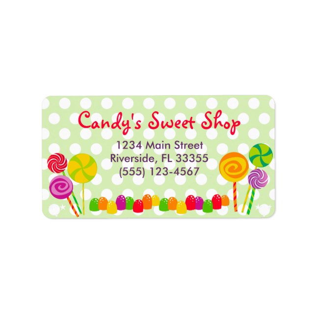 Candy Address Label Adressaufkleber (Vorne)