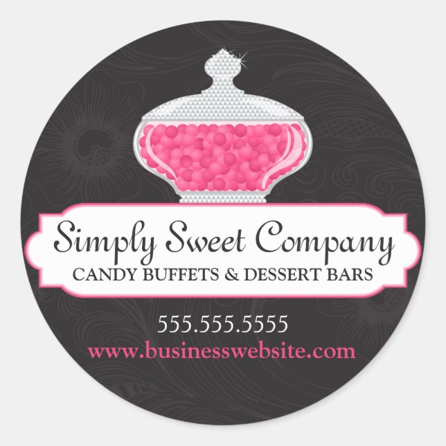 Candy and Dessert Buffet Runder Aufkleber (Vorderseite)