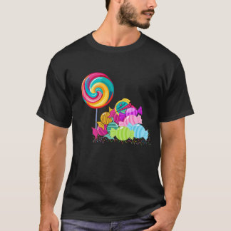 Candy and Lollipop T - Shirt: Sweet Happy T-Shirt