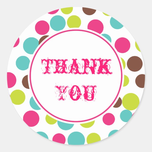 Candy Anniversaire Cirque Stickers Merci (Devant)