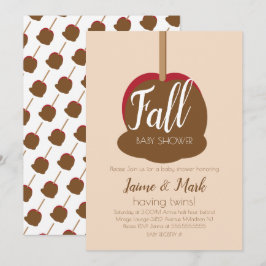 Candy Apple Carmel Fall Baby Shower Einladung