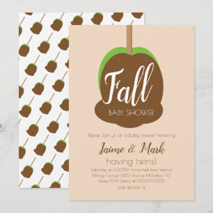 Candy Apple Carmel Herbst-Baby-Shower-Einladung Einladung