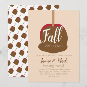 Candy Apple Carmel Herbst-Baby-Shower-Einladung Einladung