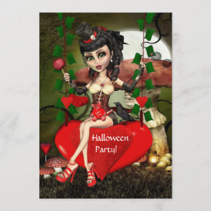 Candy Apple Love Halloween Party Invitation